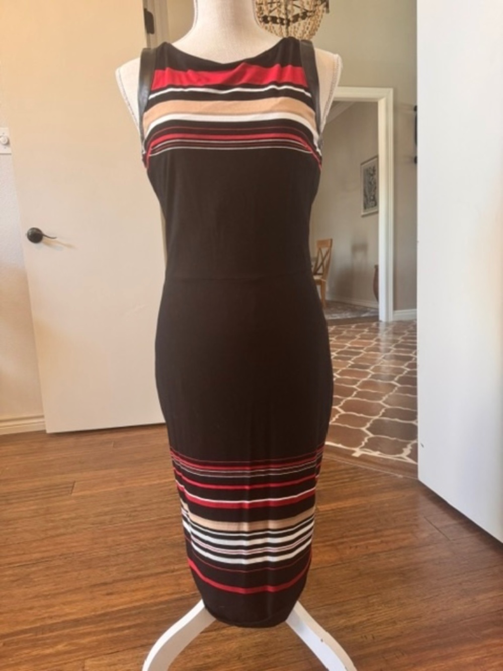 White House Black Market Striped Slimming Sheath Dress | Size 4